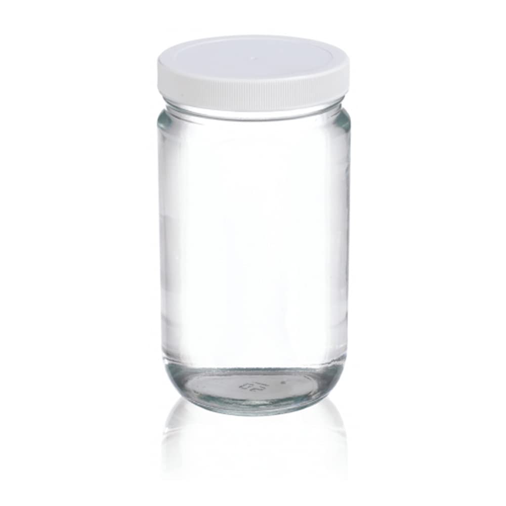 Clear Glass 2oz Straight Sided Jar with Screw Cap, Case of 24 S845