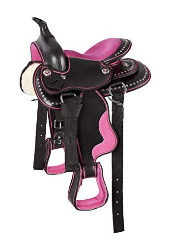 8" Seat Kids Western Synthetic Horse Riding Saddle Z428200