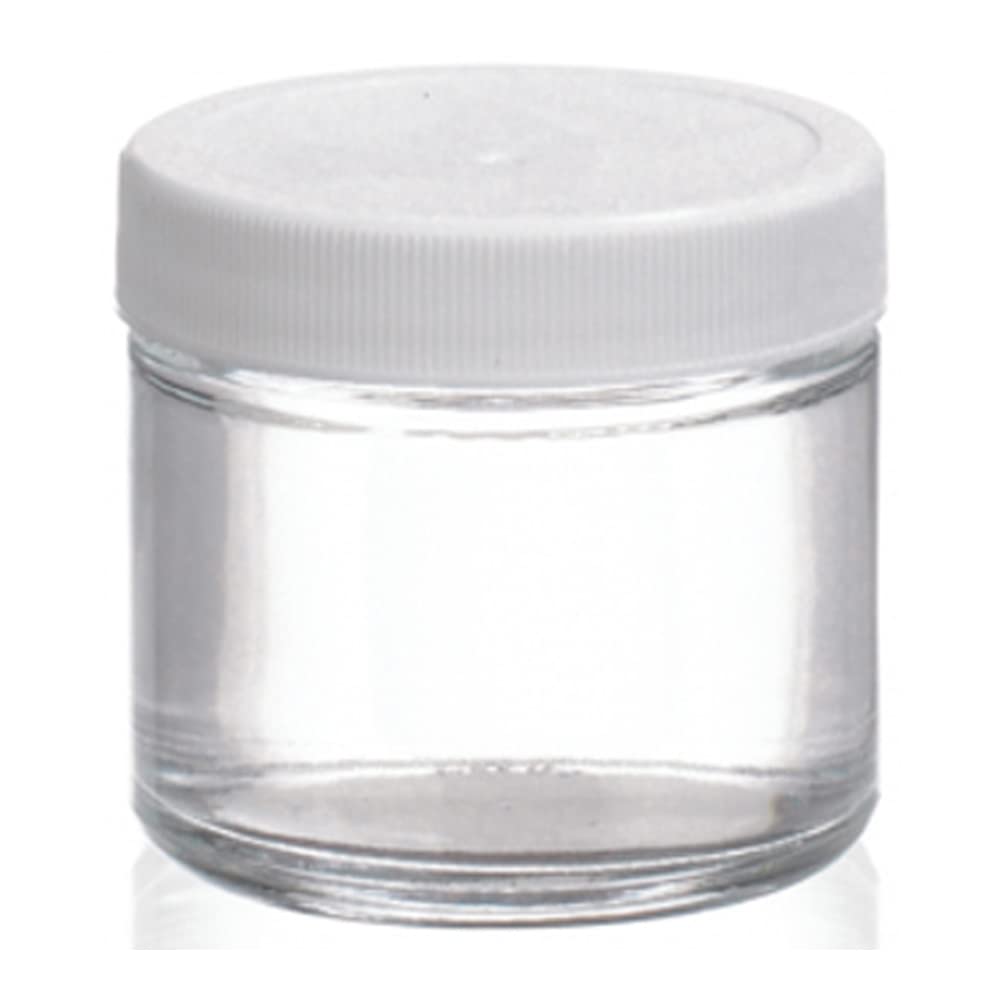 Clear Glass 2oz Straight Sided Jar with Screw Cap, Case of 24 S845