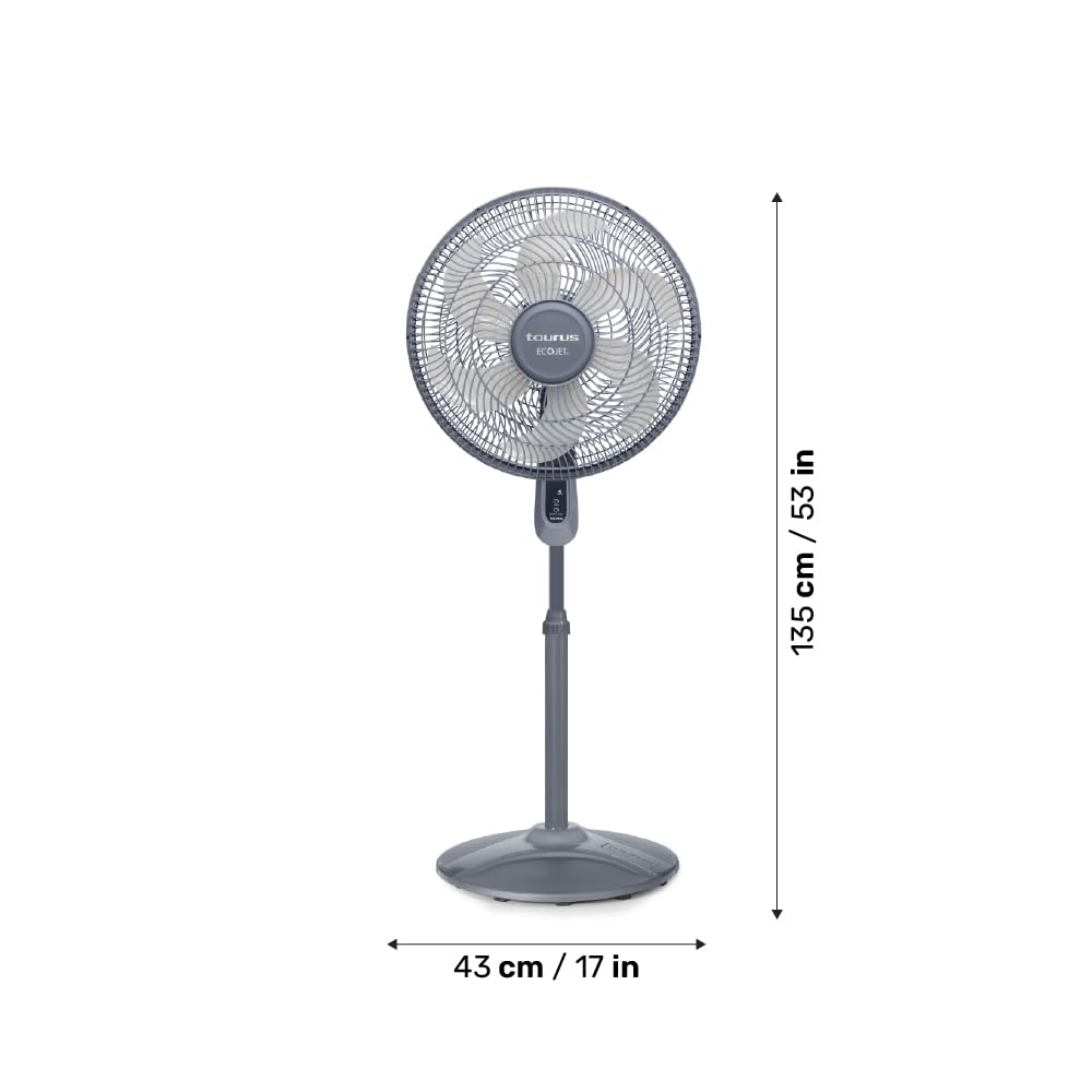 16” Pedestal Fan with Remote, Oscillating Standing Fan F2536