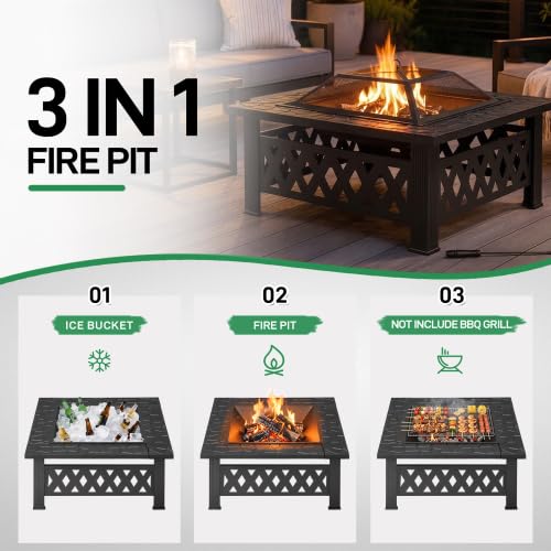 32 Inch Wood Burning Fire Pit R701528