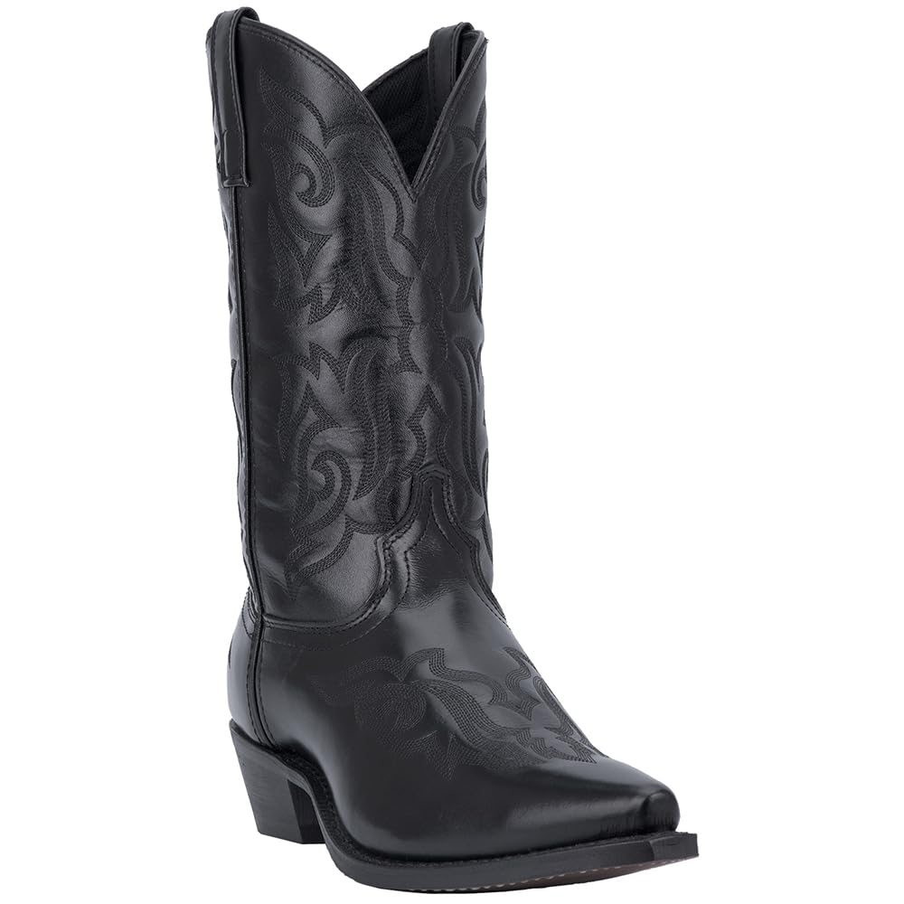 Black Mid Calf Pull On Boots T608