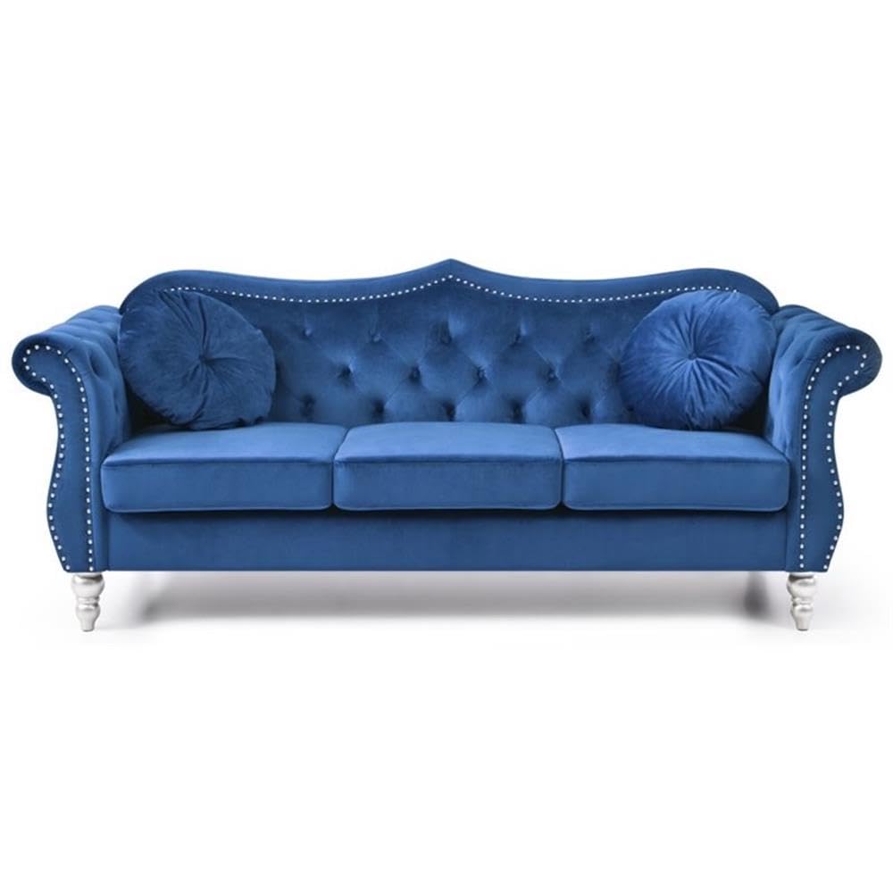 Navy Blue Velvet Sofa L216301