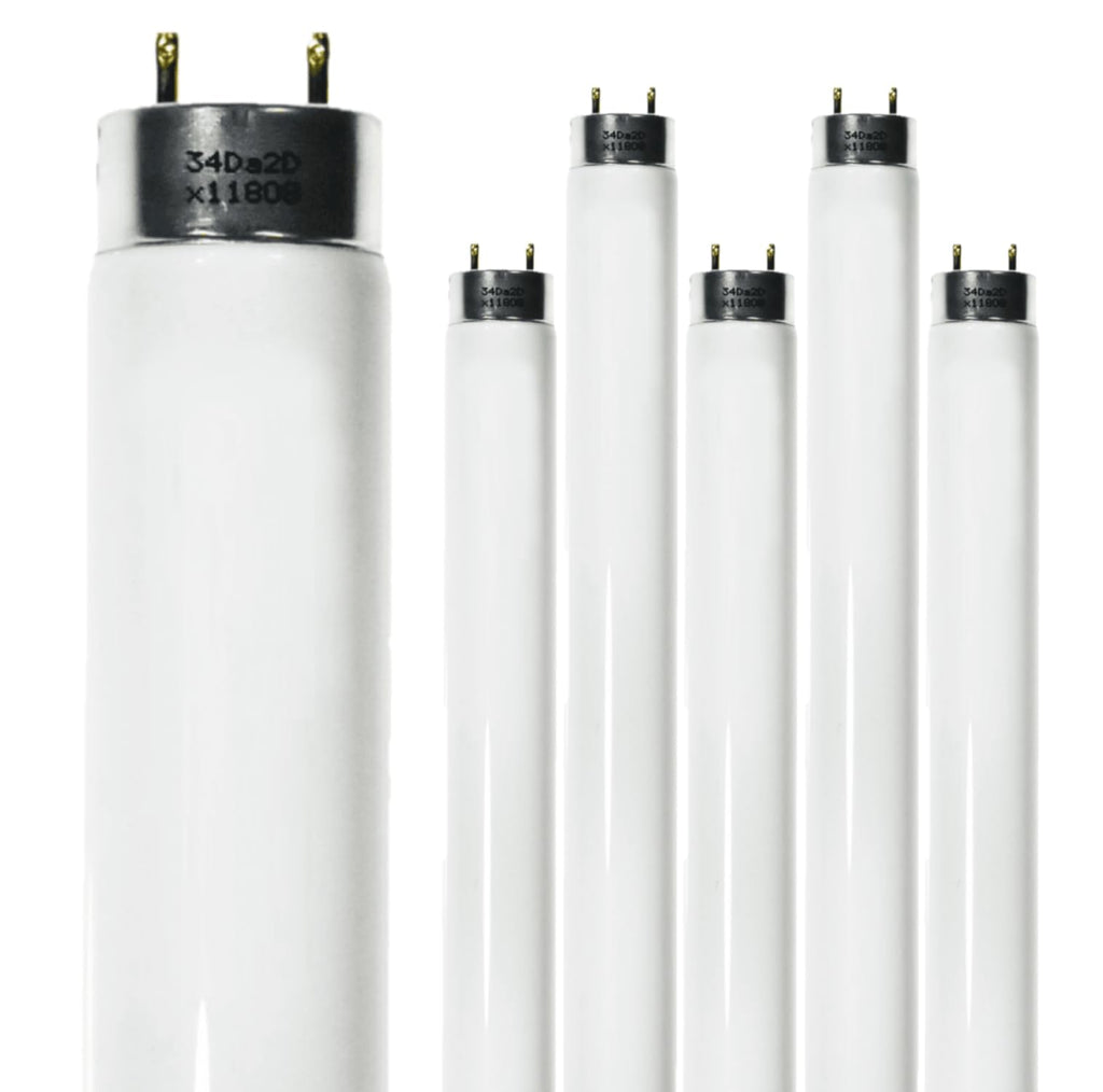24 Inch T8 Fluorescent Tube Light Bulb 17W 4100K Cool White 2800 Lumen G13 Bi-Pin Base Pack of 6 B83982