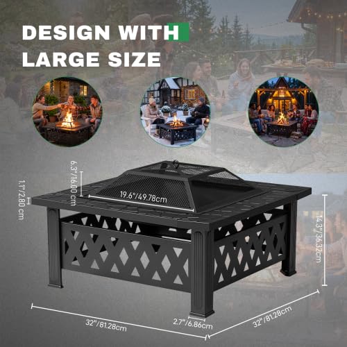 32 Inch Wood Burning Fire Pit R701528