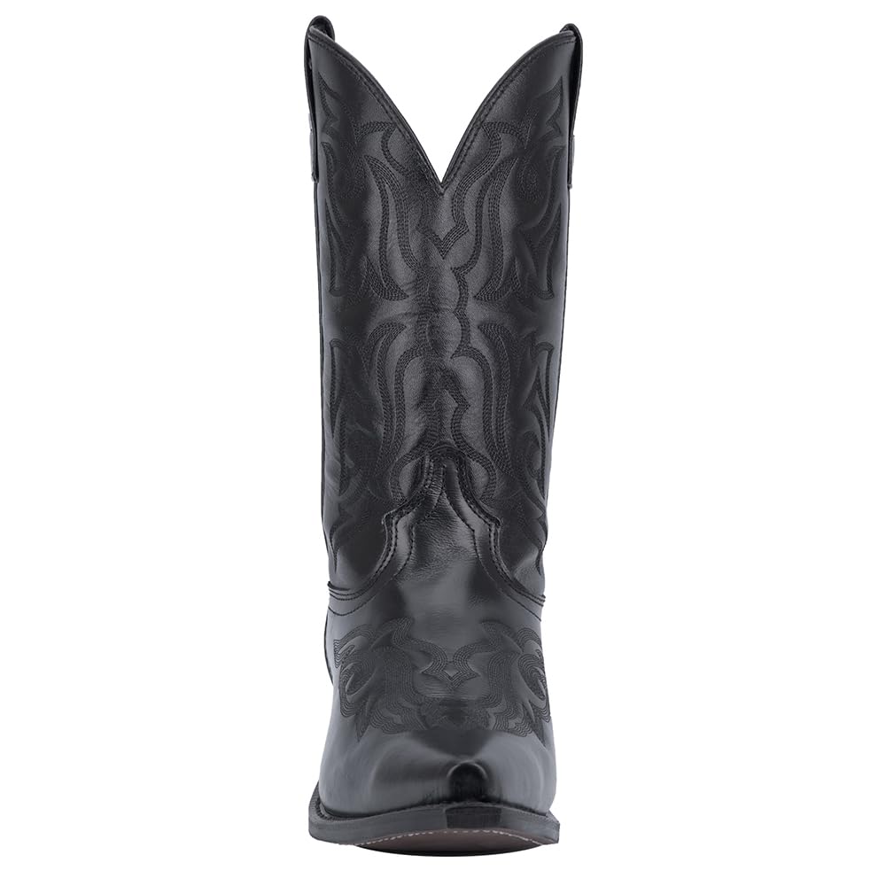Black Mid Calf Pull On Boots T608