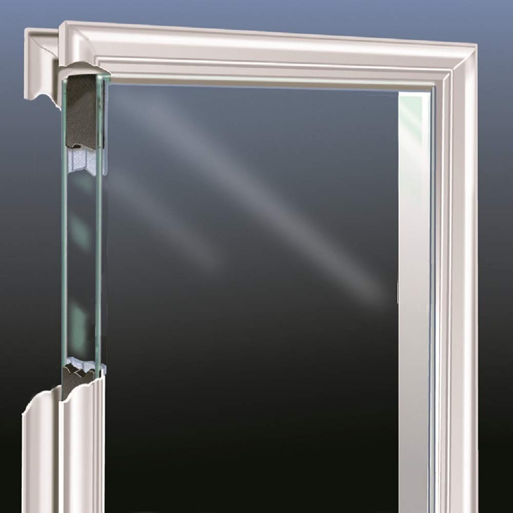 Left Hand In-swing Fiberglass Smooth Prehung Front Door Full Lite 36" x 80" with Two 14" Sidelites T8099