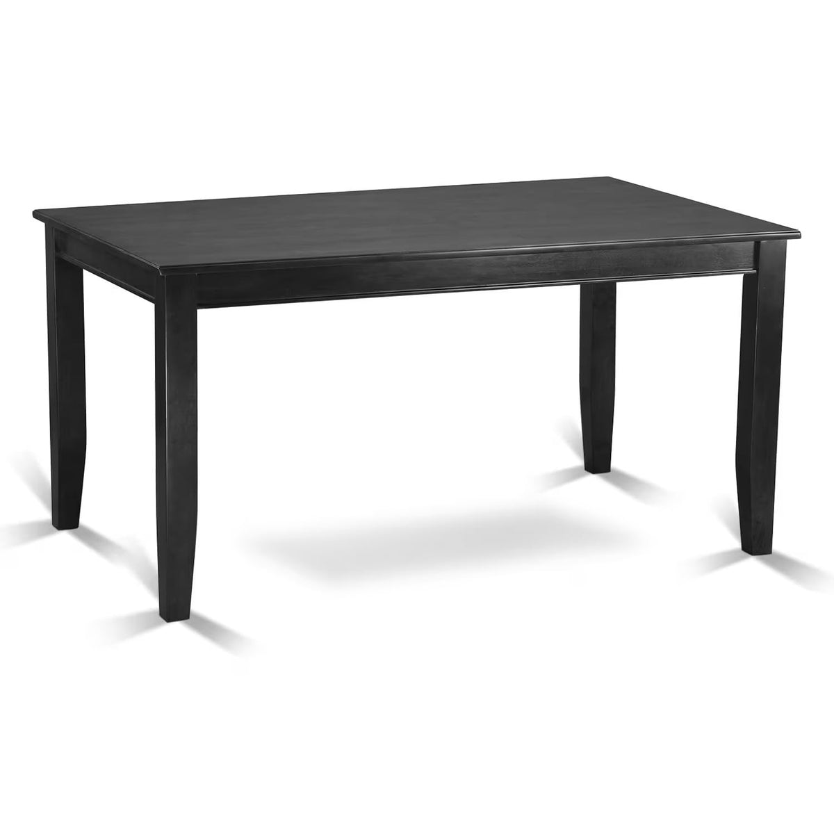 5 Piece Black Dining Table Set with 4 Faux Leather Chairs D32832