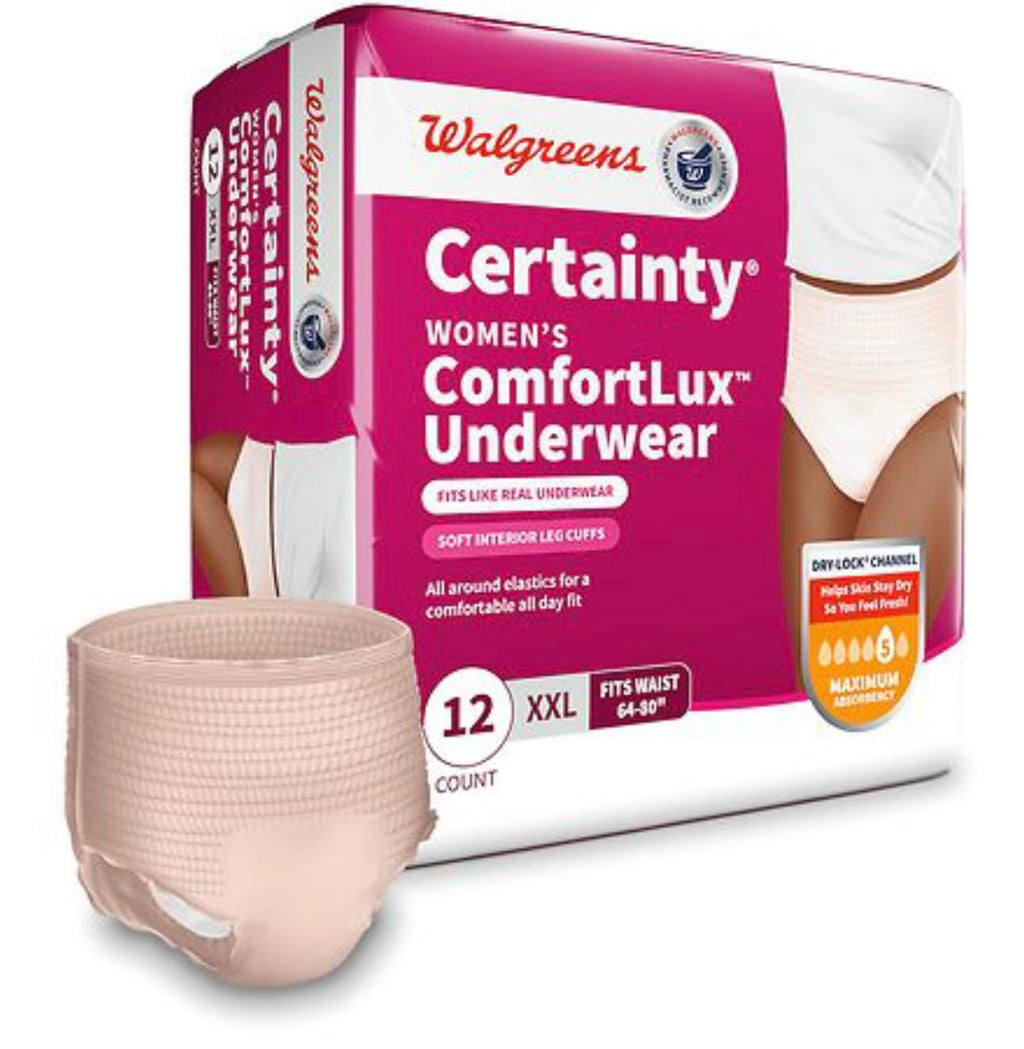 Women's Maximum Absorbency Underwear, XXL, 12 Count U124509