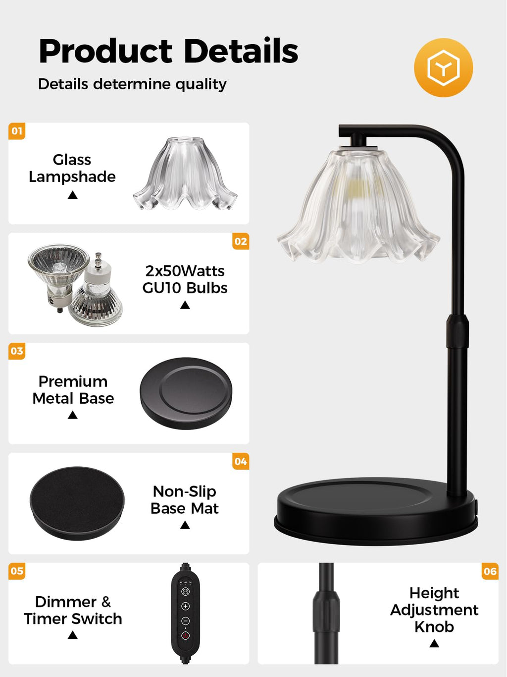 Candle Warmer Lamp with Timer S85478