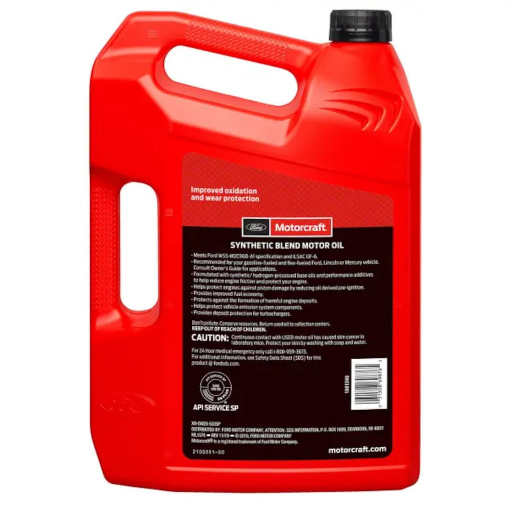 5W-20 Synthetic Blend Motor Oil 5 Quart D8287