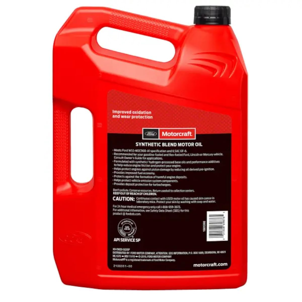 5W-20 Synthetic Blend Motor Oil 5 Quart D8287