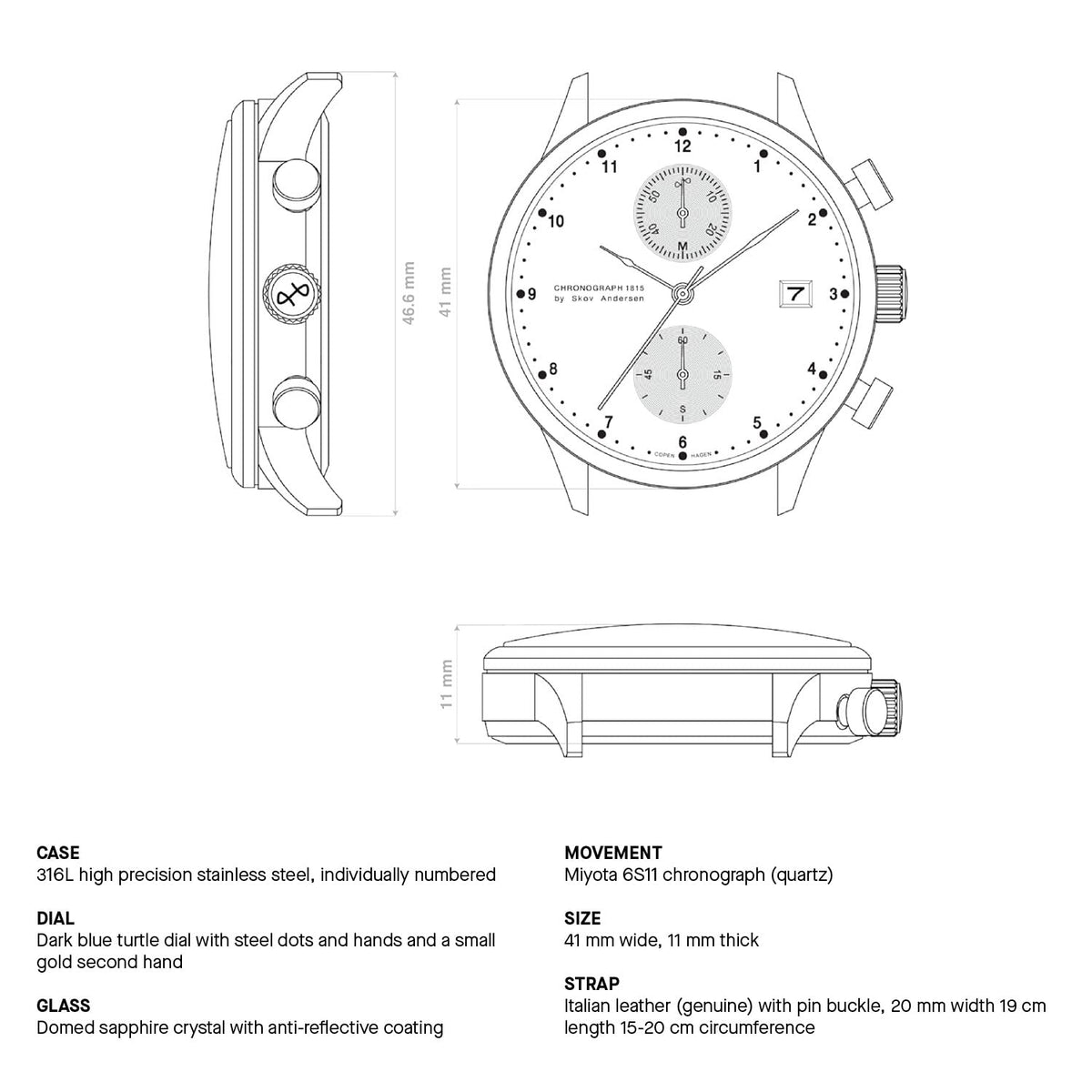 Mens Stainless Steel Analog Waterproof Watch N764