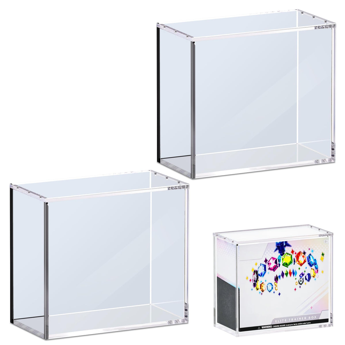 2 PCS 5mm Clear Acrylic Display Case C122766