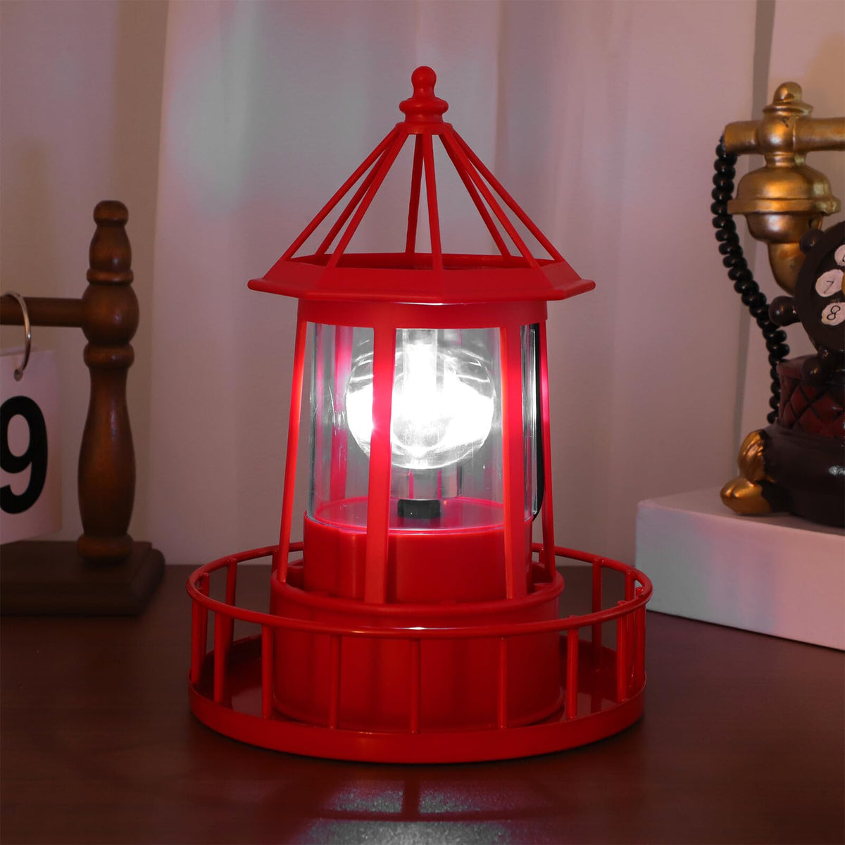 Solar Rotating Lighthouse Landscape Light G65917