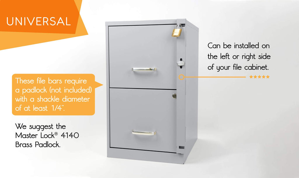 Locking Bar 2 Drawer File Cabinet D377294