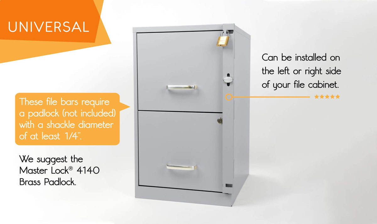 Locking Bar 2 Drawer File Cabinet D377294