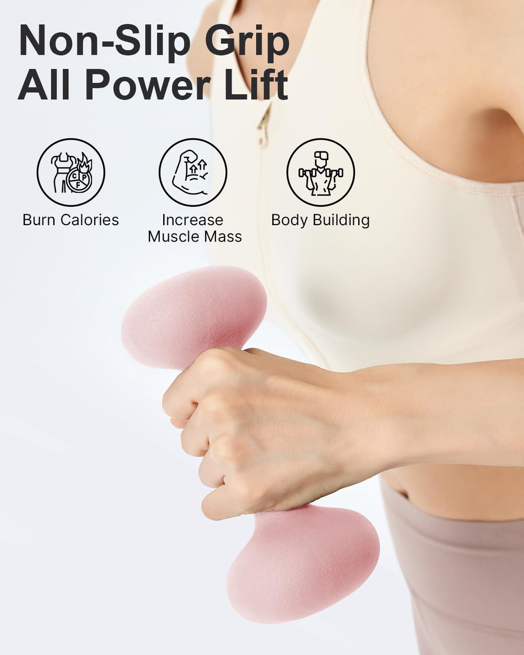2-15 Pound Non-Slip Dumbbell Set of 2 D3324