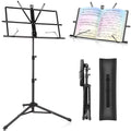 Black Adjustable Metal Music Stand with Carrying Bag X35712