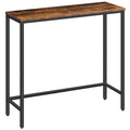 Narrow Console Table, Rustic Brown and Black F7169
