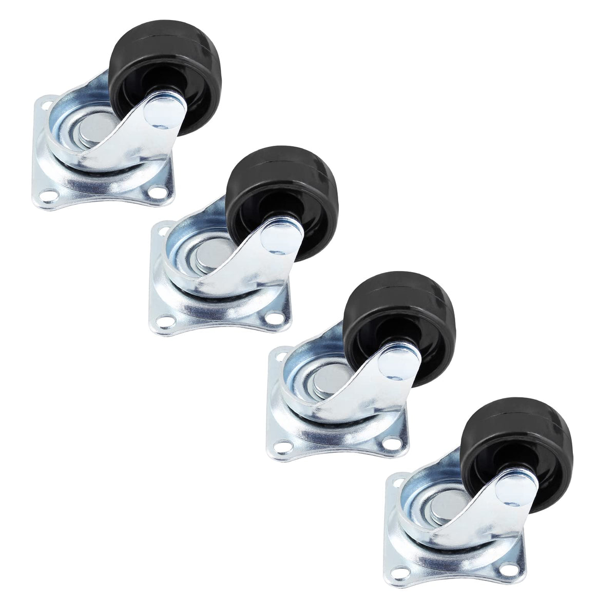 1 inch Swivel Caster Wheels Rubber Base, 8pcs F95028