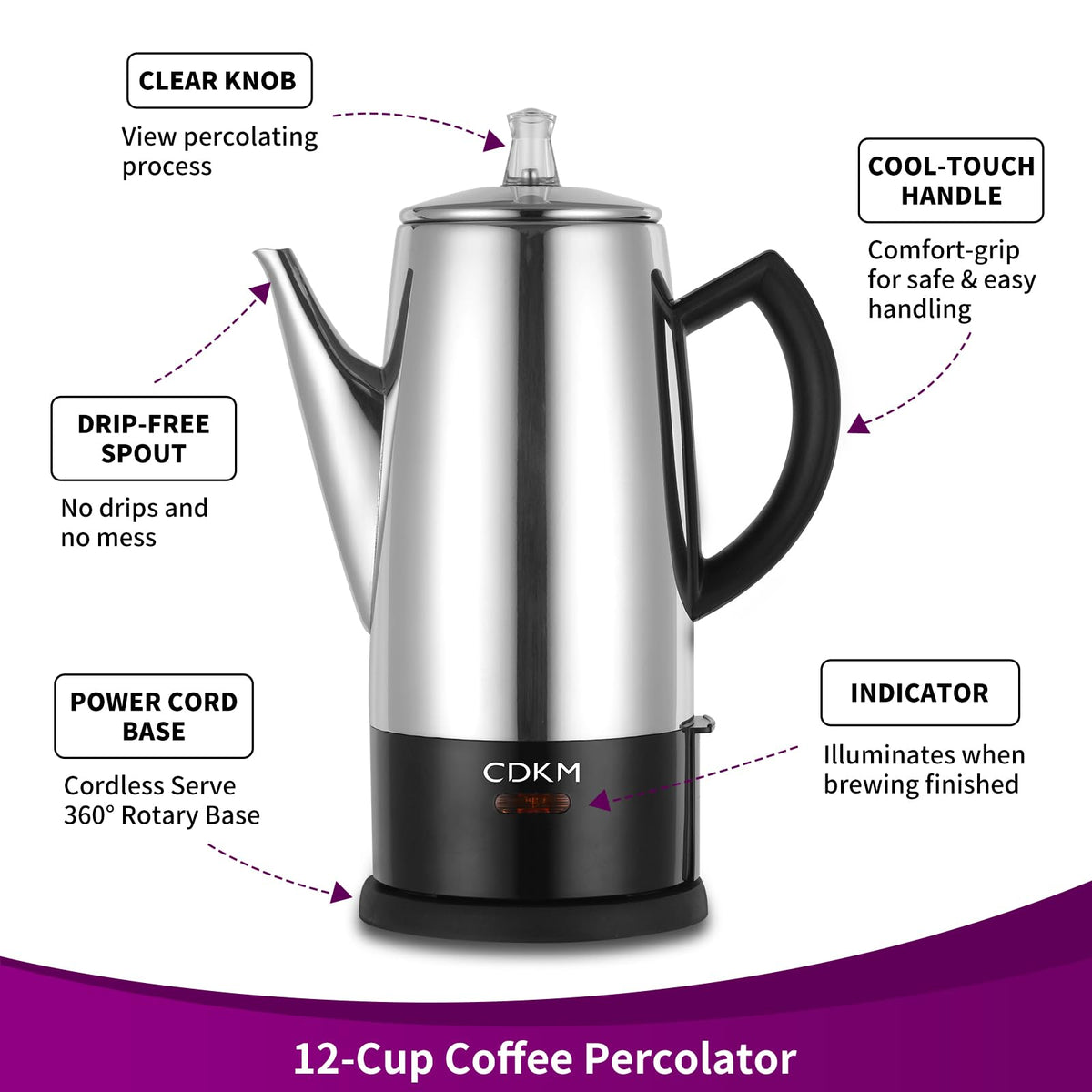 12-Cup Electric Percolator Q71118