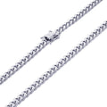 14k White Gold 6mm Chain Necklace K835