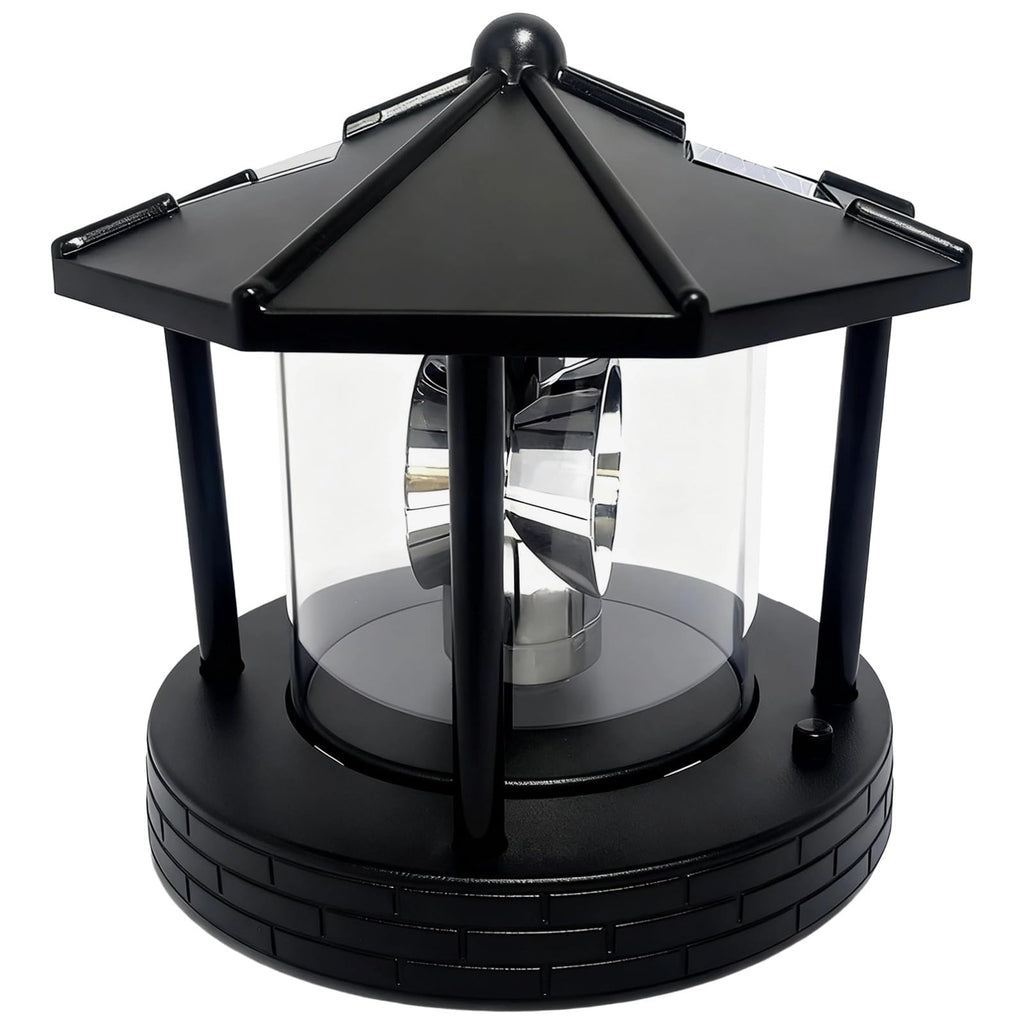 Solar Lighthouse with Rotating Beacon, 5.7 x 5.7 x 6.9 in N558