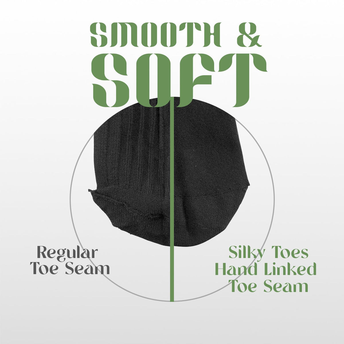 Diabetic Seamless Soft Crew Socks Bamboo Viscose M811