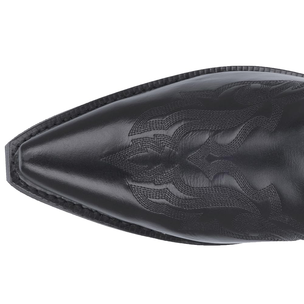 Black Mid Calf Pull On Boots T608