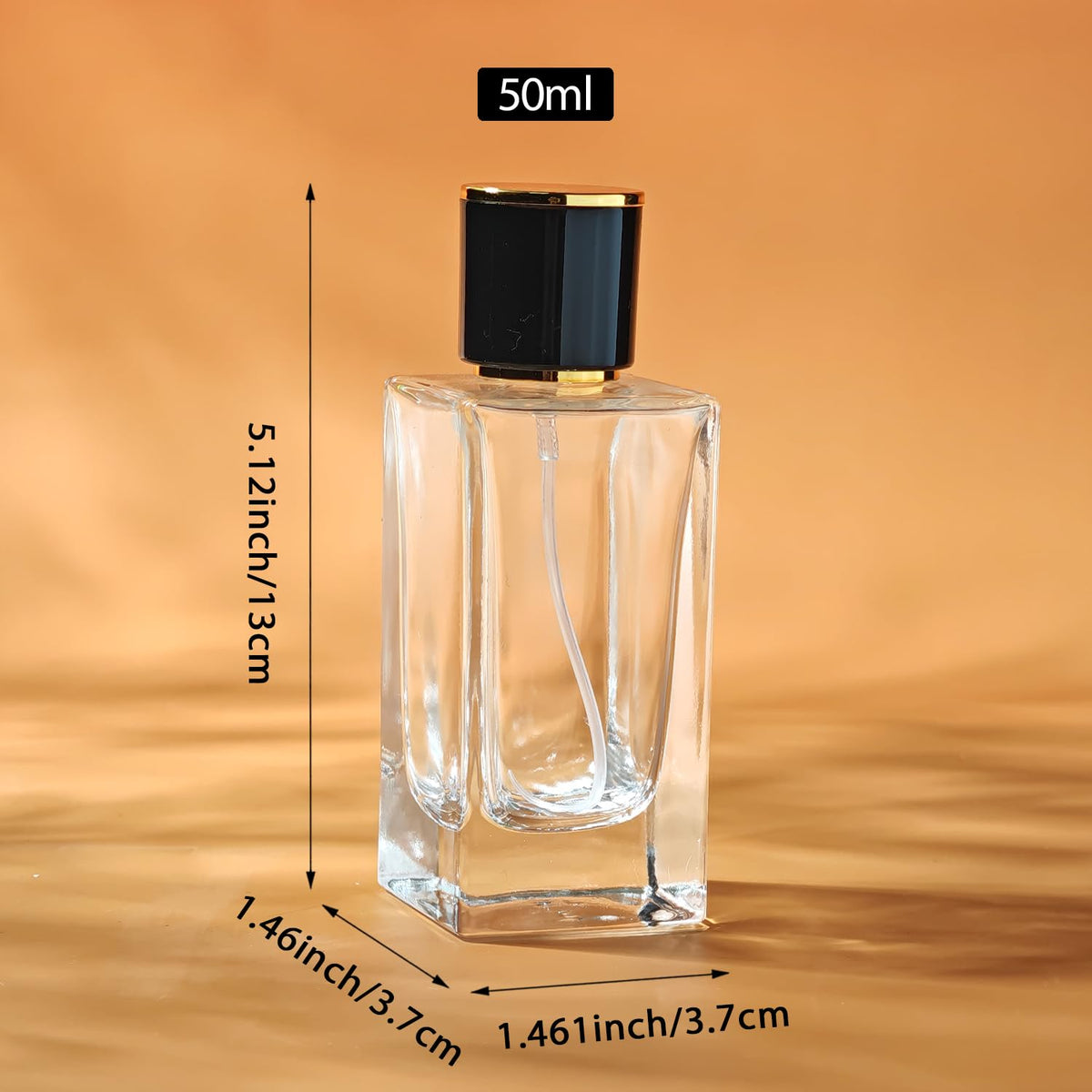 2 Pack 50ml Glass Spray Perfume Bottle Atomizer I135440