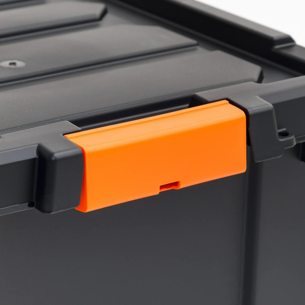 Heavy Duty Plastic Storage Bins with Lockable Lids, Black K478389