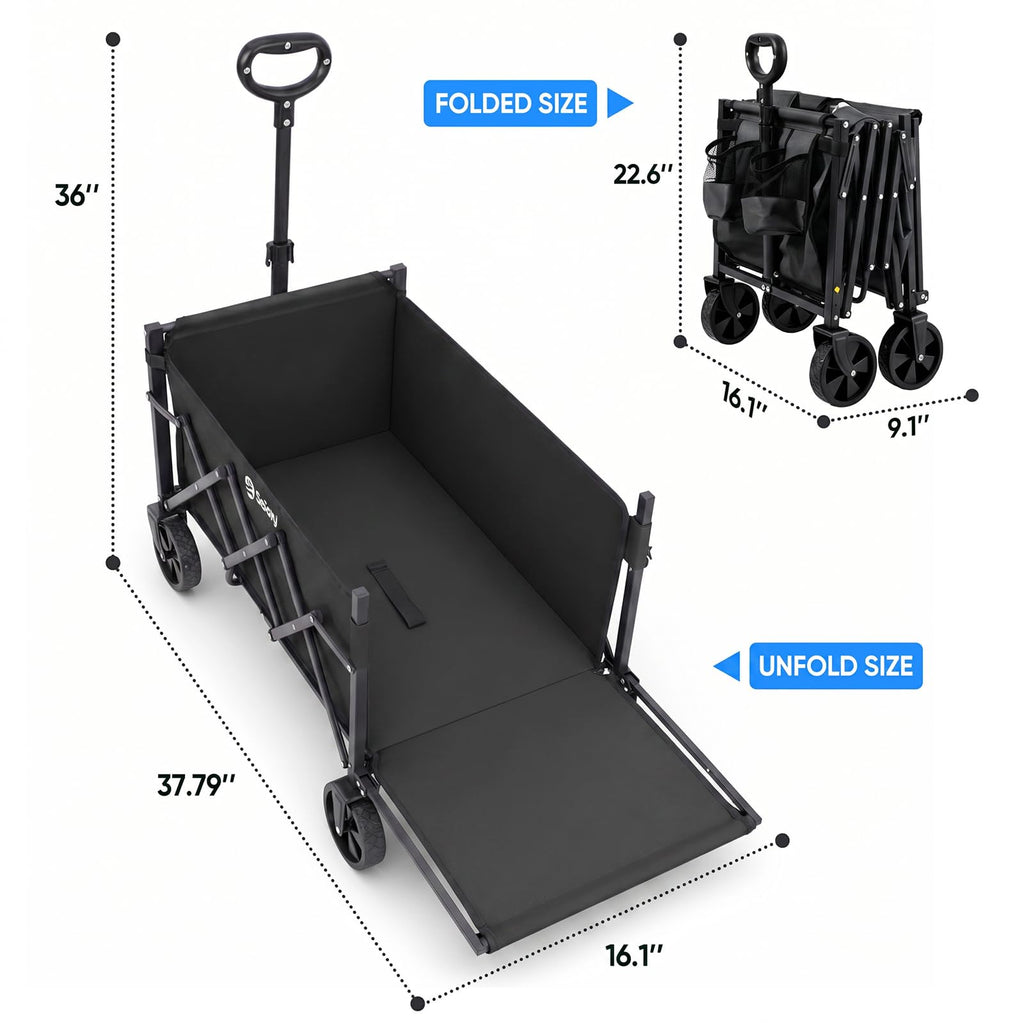 Collapsible Wagon with Tailgate, 300 lb Capacity Q734078