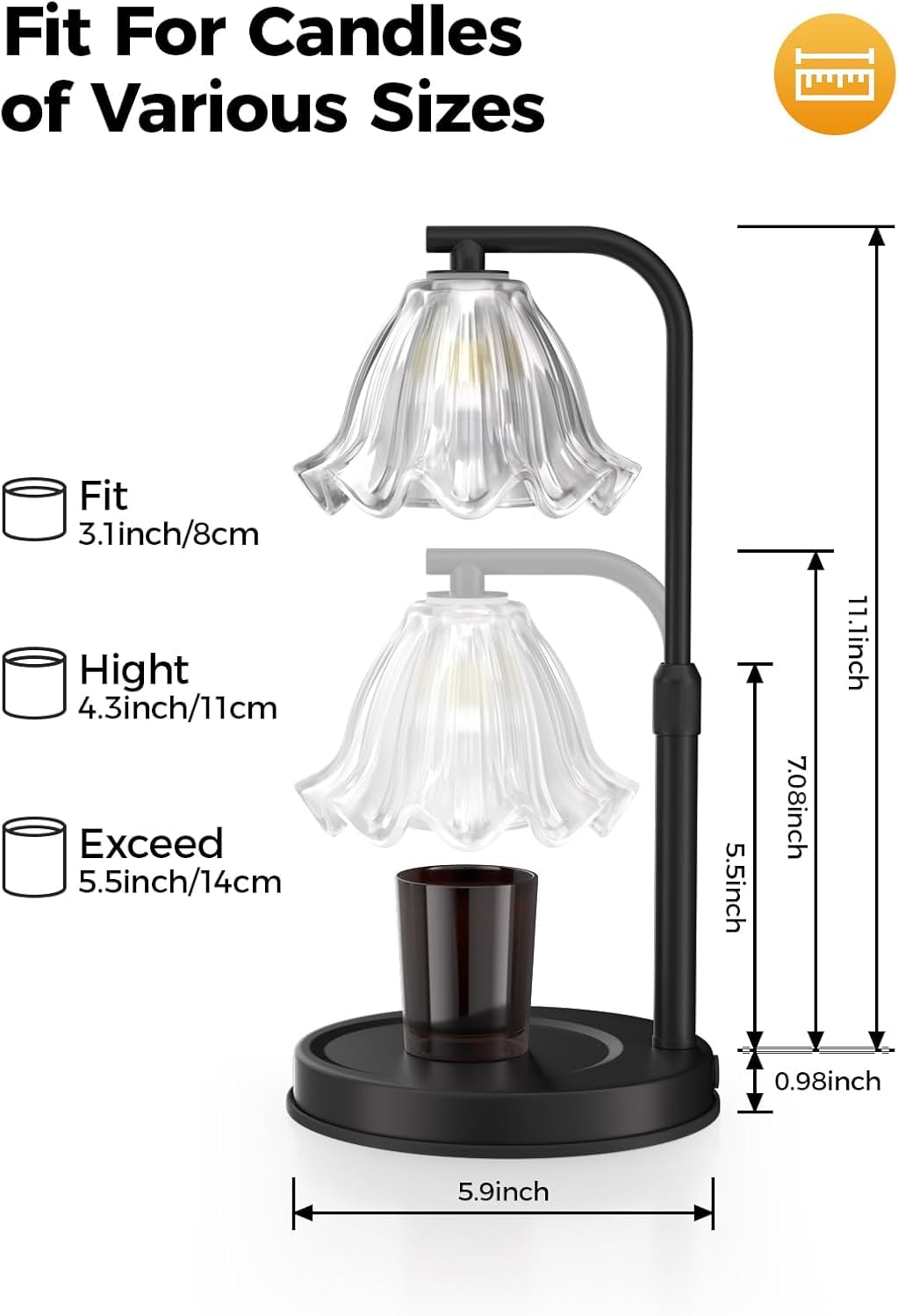 Candle Warmer Lamp with Timer S85478