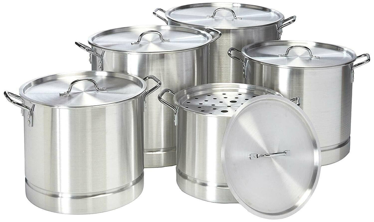 10 Pcs Aluminum Stock Pot Set With Steamer J8304