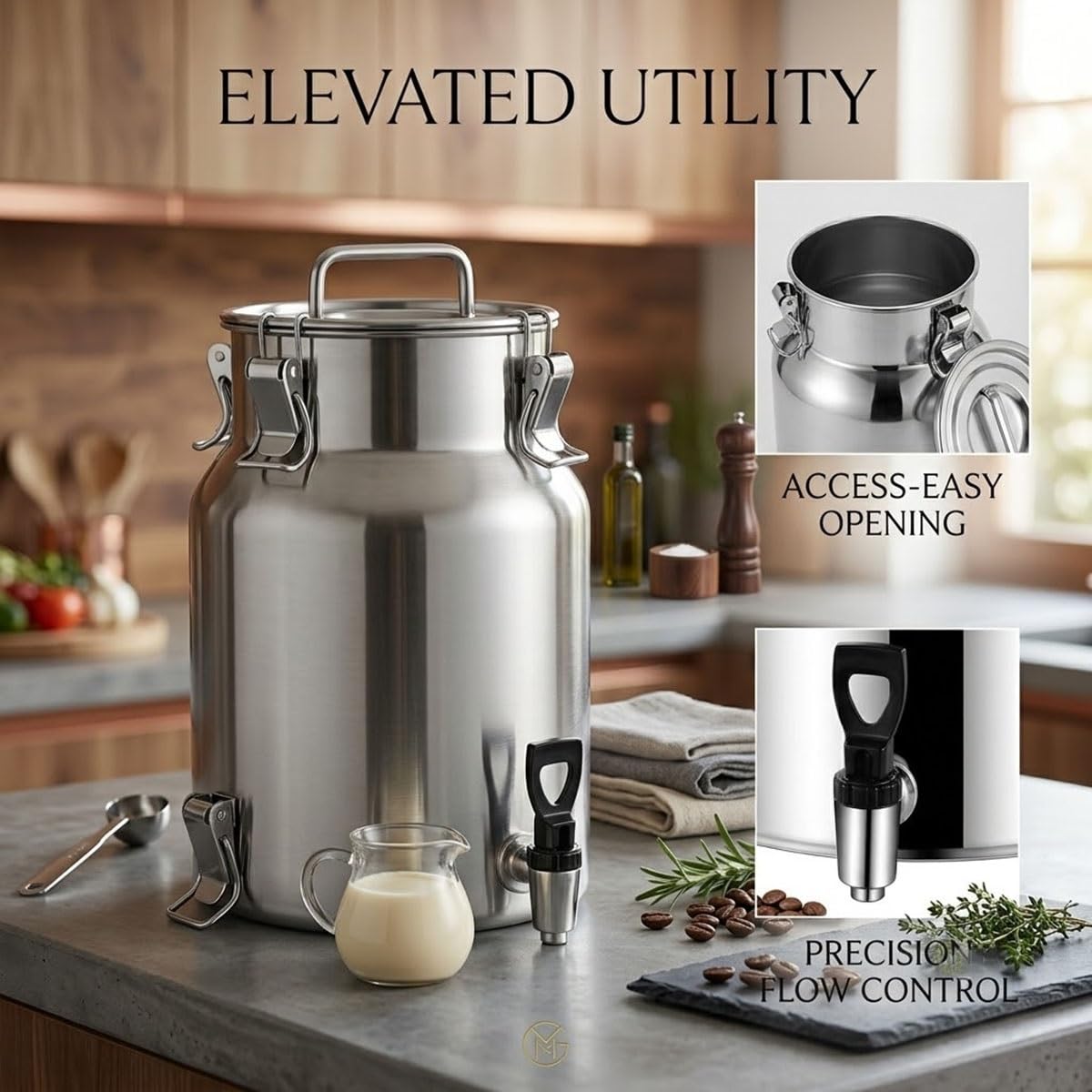 Food Grade Stainless Steel Milk Can with Sealed Lid Y5264