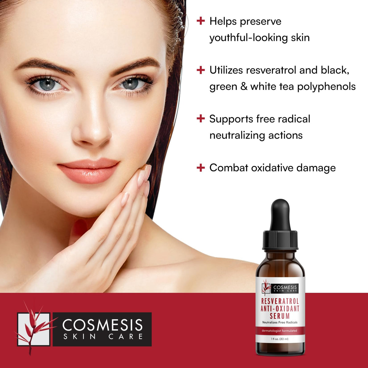 Resveratrol Antioxidant Serum with Tea Polyphenols, 1 fl oz U7947