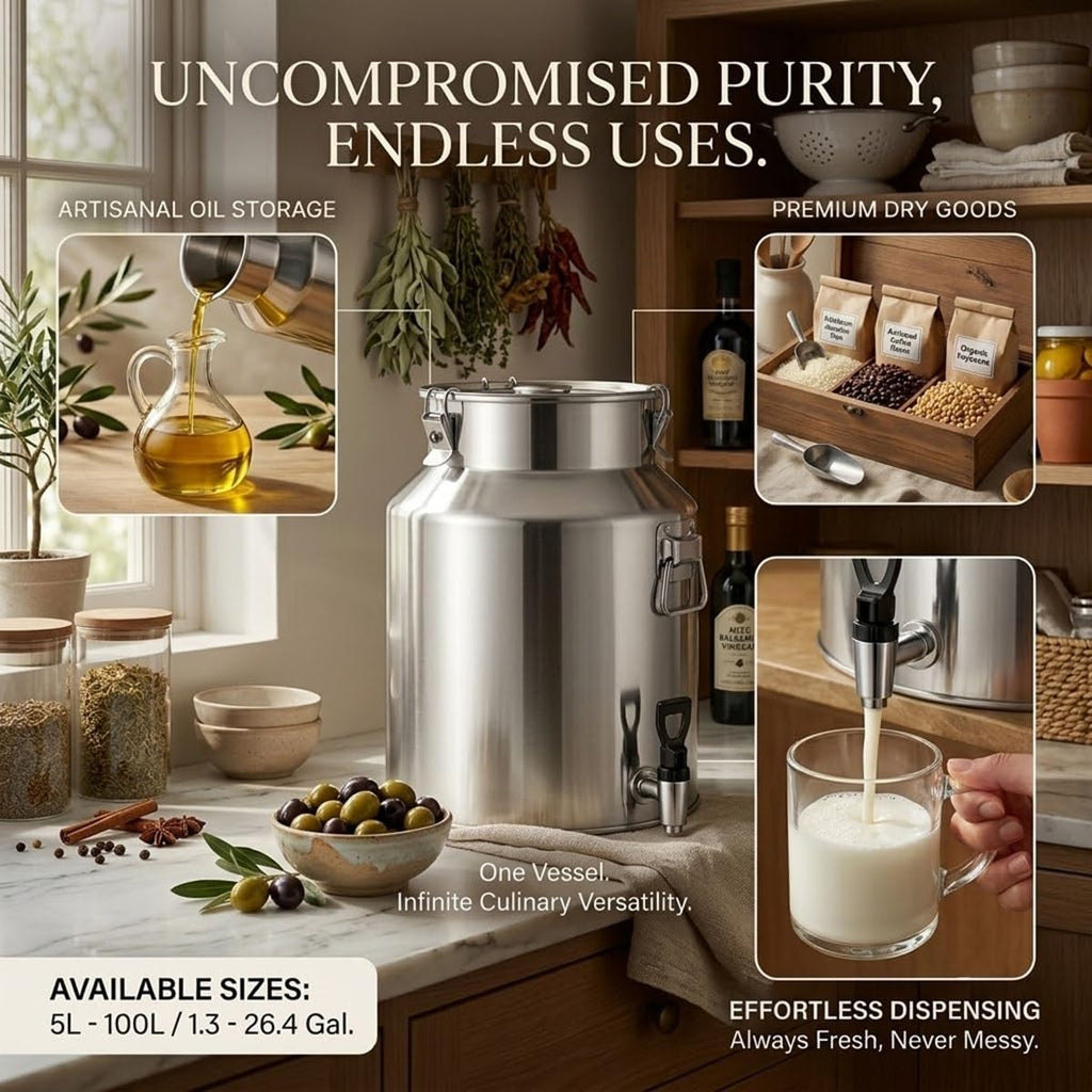 Food Grade Stainless Steel Milk Can with Sealed Lid Y5264