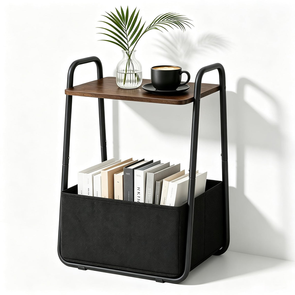 Small Storage Side Table with Metal Frame B769