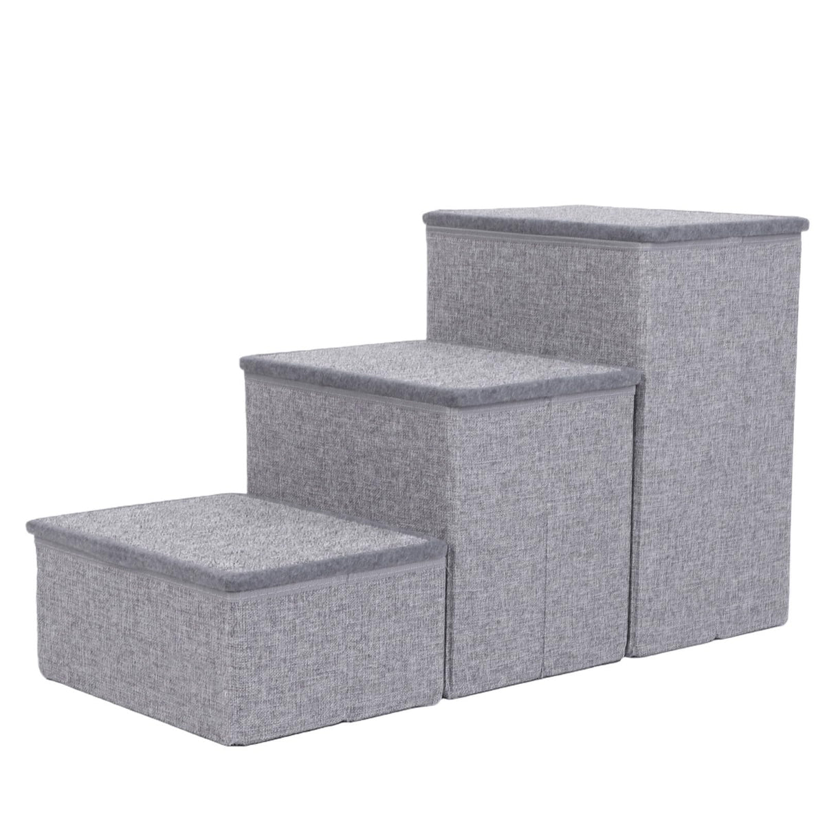 Foldable 3 Step Dog Stairs with Storage C844066