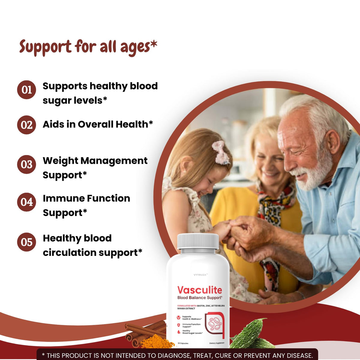 60 Capsules Blood Flow Support Supplement Z276911