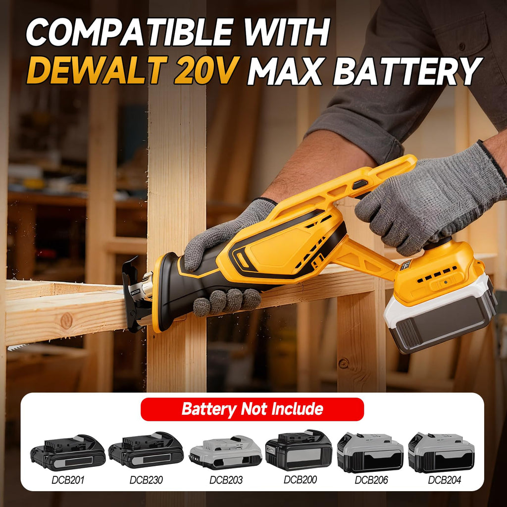 Cordless Brushless Reciprocating Saw with 8 Blades J93646