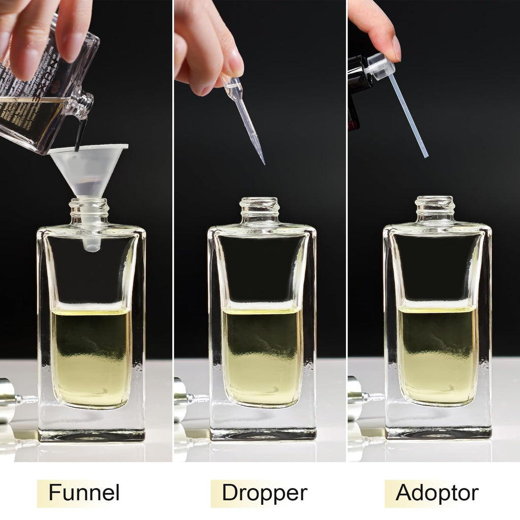 2 Pack 50ml Glass Spray Perfume Bottle Atomizer I135440