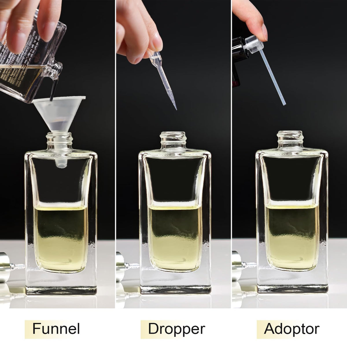 2 Pack 50ml Glass Spray Perfume Bottle Atomizer I135440