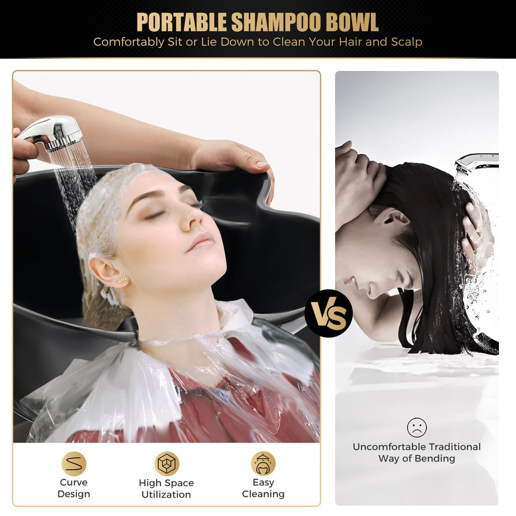 Portable Salon Shampoo Sink Basin with Electric Pump V9560