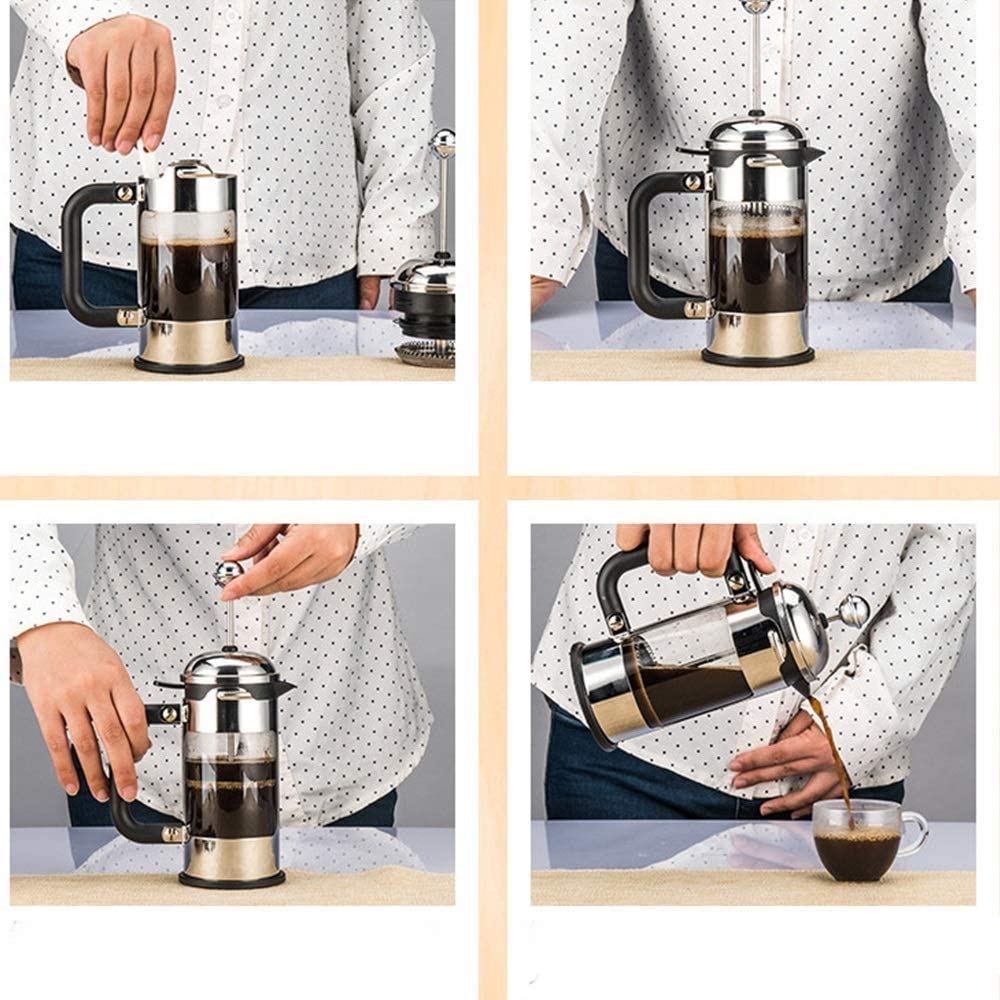 304 Stainless Steel Coffee Press 34 Ounce T825762