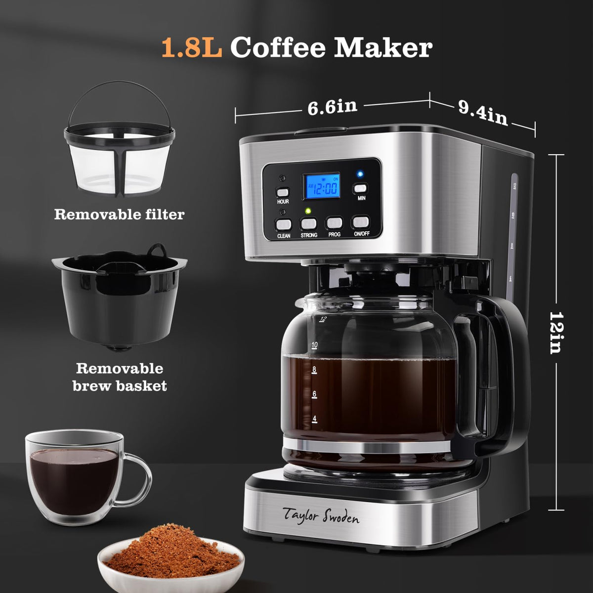 12-Cup Programmable Coffee Maker C47248