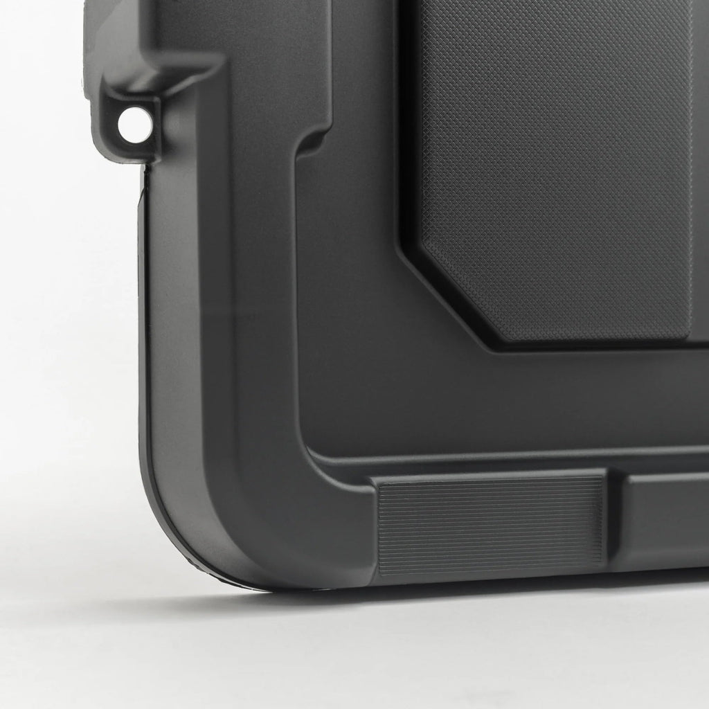 Heavy Duty Plastic Storage Bins with Lockable Lids, Black K478389