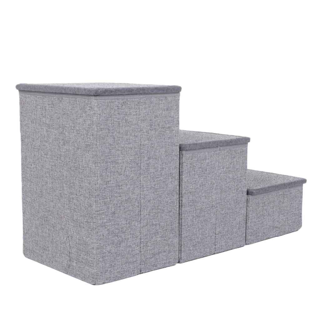 Foldable 3 Step Dog Stairs with Storage C844066