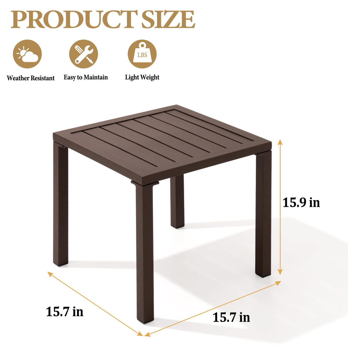 Aluminum Outdoor Side Table Set of 2 R415209